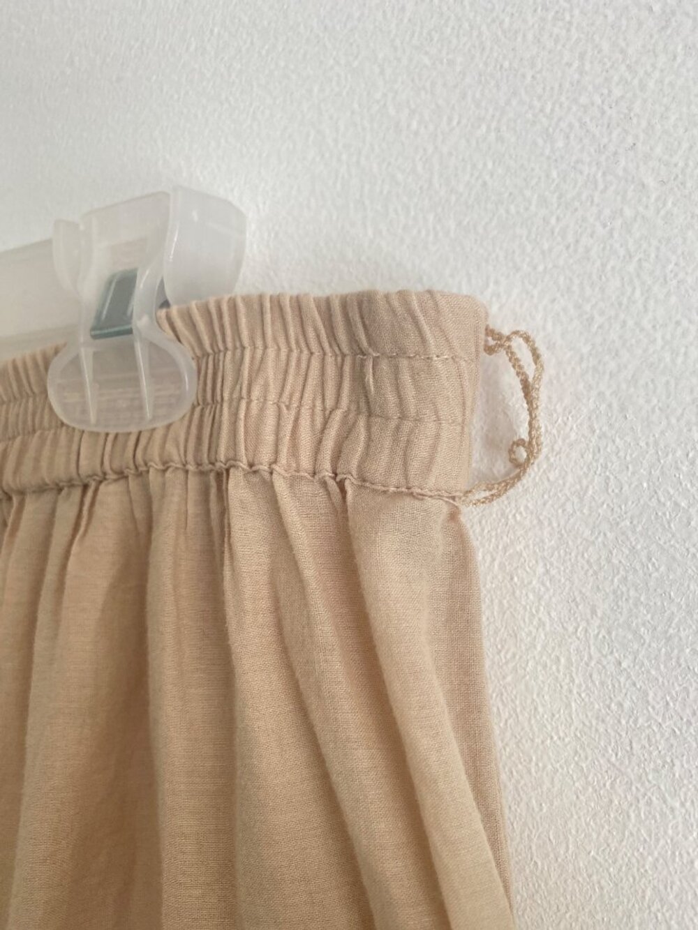 Vintage White Stag Ladies Beige Tiered Cotton Skirt With Elastic Waist Size XL - Picture 3 of 4
